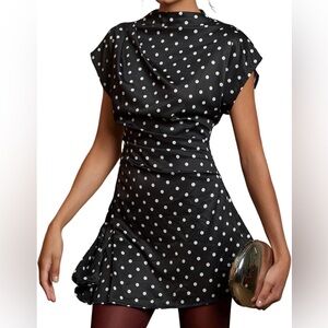 Polka Dot Short Sleeve Mini Dress